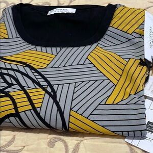 Versace Collection Men's Gray and Yellow Shirt